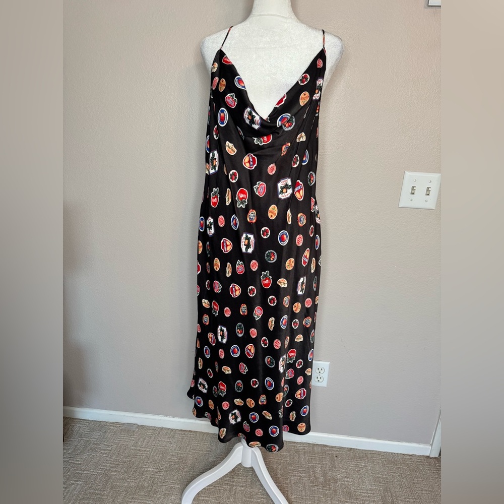 Maeve - Sleeveless Cowl Neck Midi Dress. size large